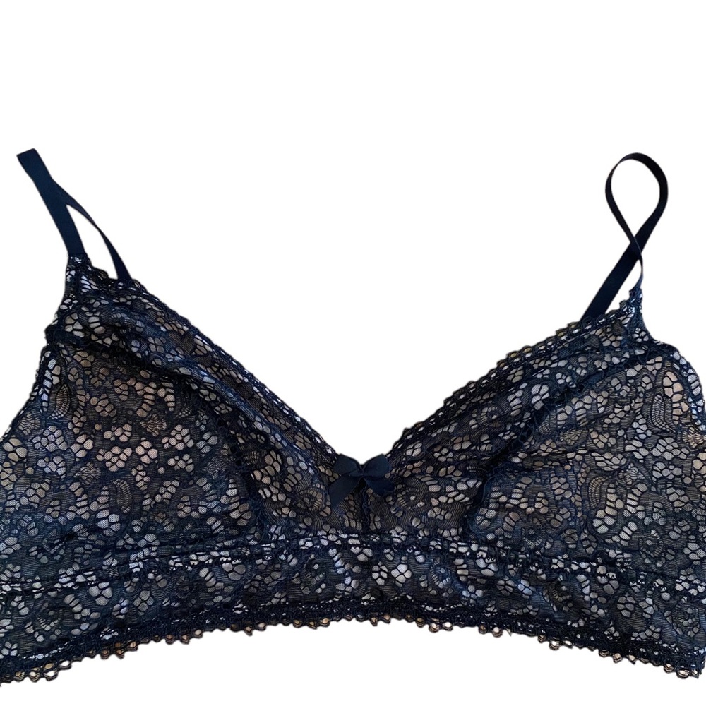 Black Lace And Tan Bralette